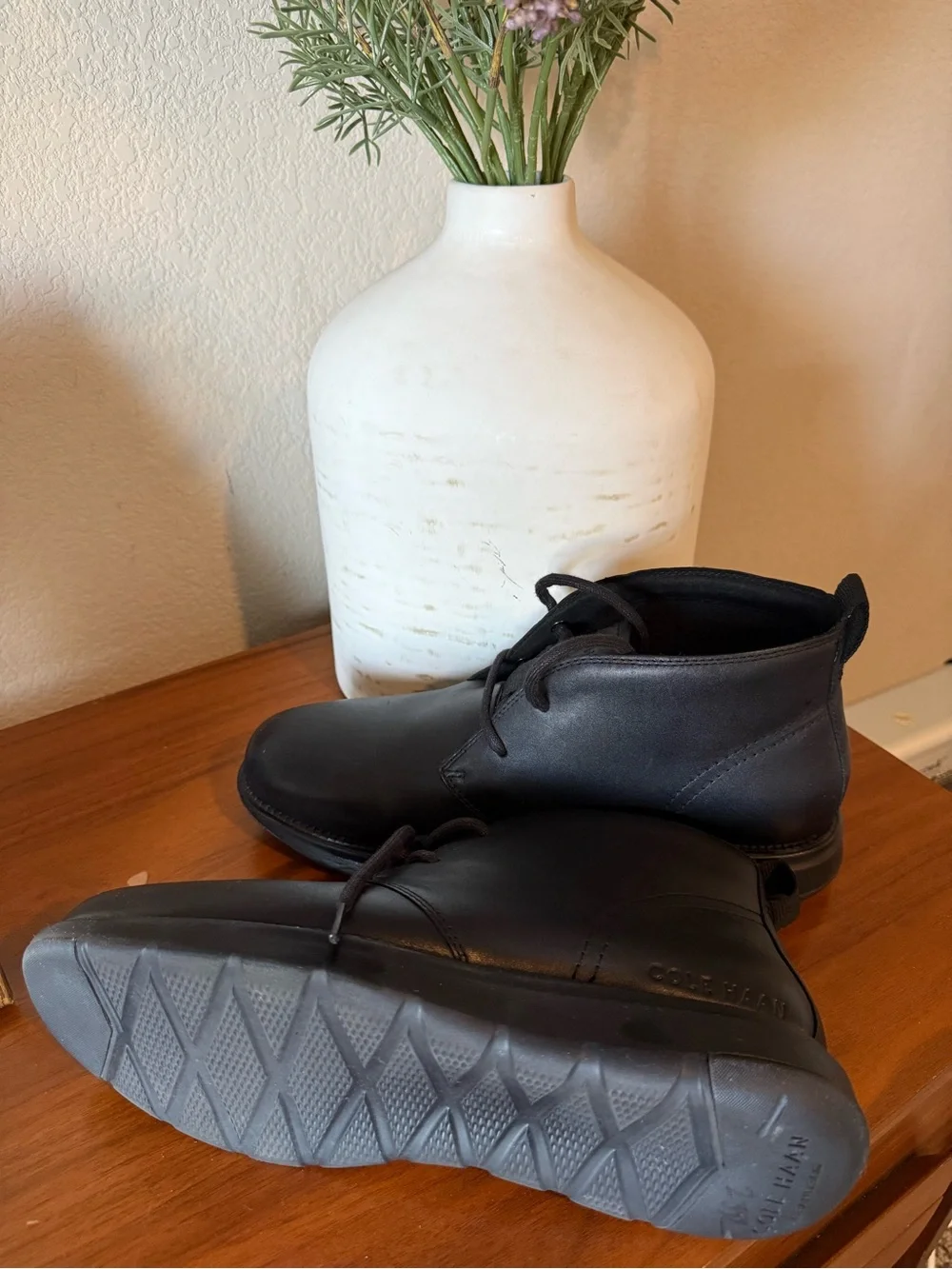Cole Haan Black Leather Chukka Boots